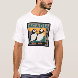 Camiseta Acadia National Park, Maine   Puffins