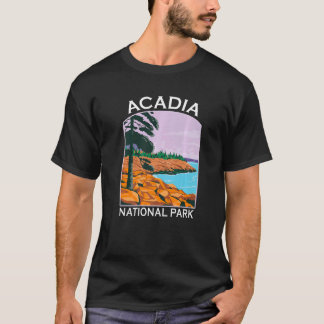 Camiseta Acadia National Park Maine Retro Souvenir Hiking