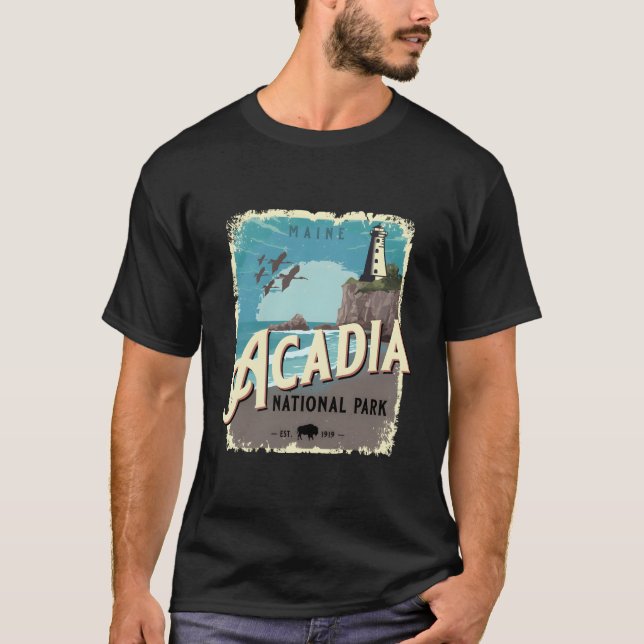 Camiseta Acadia National Park Maine Travel Style (Frente)