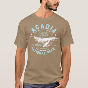 Camiseta Acadia National Park Maine Vintage Whale Assistind