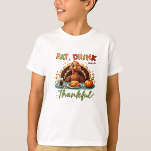 Camiseta Açafrão de Ação de Graças Rústico em Aquarela Outo