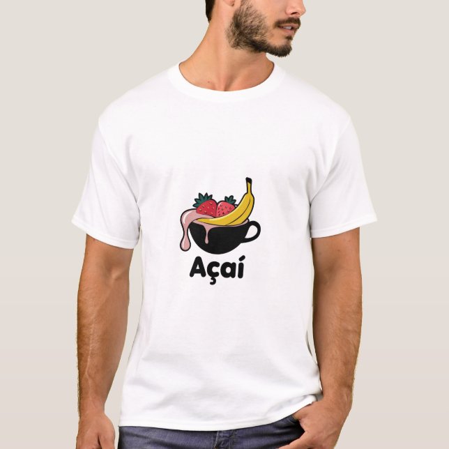 Camiseta "Açaí Smoothie Bowl com toques de Fruta" (Frente)