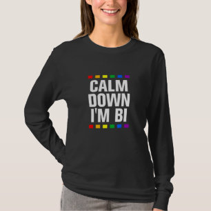 Camiseta Acalme-Se Im Bi Lgbtq Orgulho Bissexual Bi Orgulho