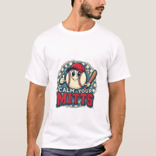 Camiseta Acalme-Se, Seu Esportes De Beisebol Engraçado