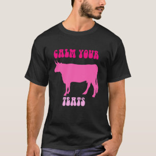 Camiseta Acalme Seus Tetos Vaca Novilha Fazendeiro Design