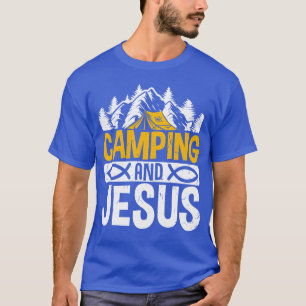Camiseta Acampador Aluguer de Camping E Jesus menino