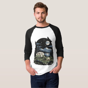 Camiseta Acampador Sob as Estrelas Presente de Silhueta M