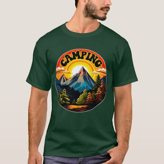 Camiseta Acampamento Acampamento Design Acampamento Acampam (Frente)