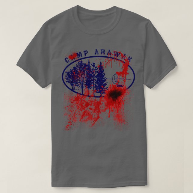 Camiseta Acampamento Angelas Camp Arawak Tee Sleepaway (Frente do Design)