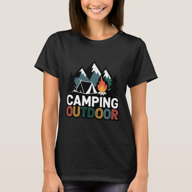 Camiseta Acampamento ao ar livre (Frente)