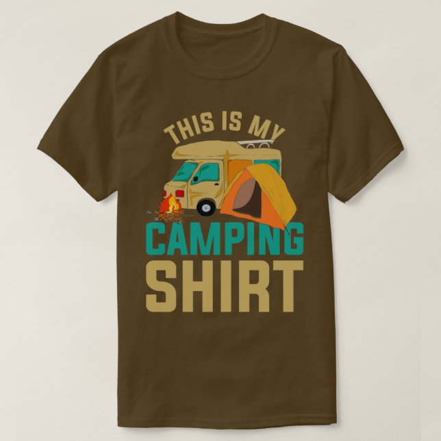 Camiseta Acampamento ao ar livre do Campo Natural de Campsi (Frente do Design)