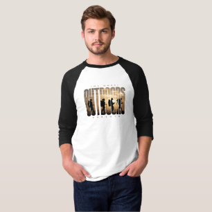 Camiseta Acampamento ao ar livre Raglan Capa 3/4 de uso m