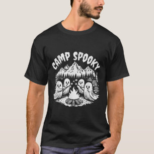 Camiseta Acampamento Assustador Verão do Dia das Bruxas Fan