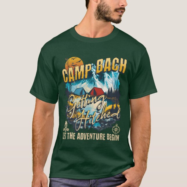 Camiseta Acampamento Bach Casando Lit Despedida de Solteira (Frente)