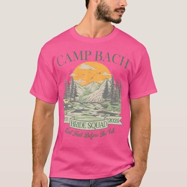 Camiseta Acampamento Bach Noiva Esquadra Retro Acampamento  (Frente)