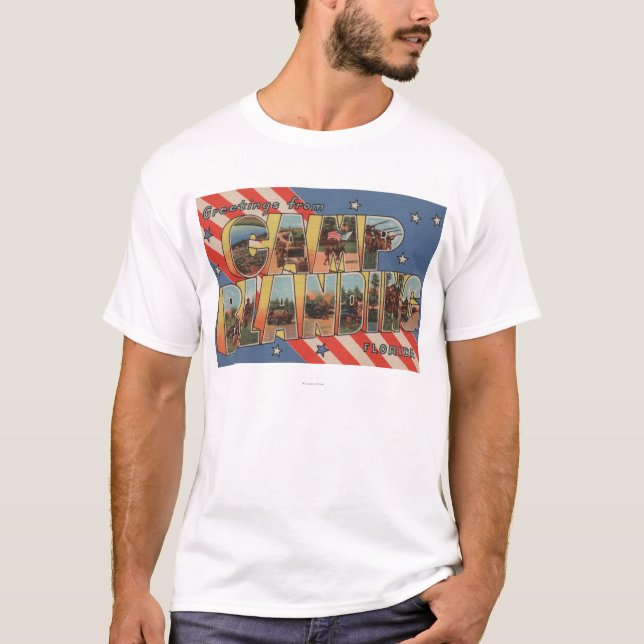 Camiseta Acampamento Blanding, Florida - grandes cenas da (Frente)