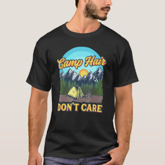 Camiseta Acampamento Cabelo Não Liga Acampamento Ao Ar Livr