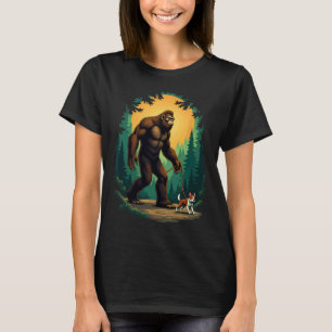 Camiseta Acampamento Caminhada Pé Grande Caminhando Com Bos