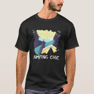 Camiseta Acampamento Chic Summer Camping Casal de acampamen