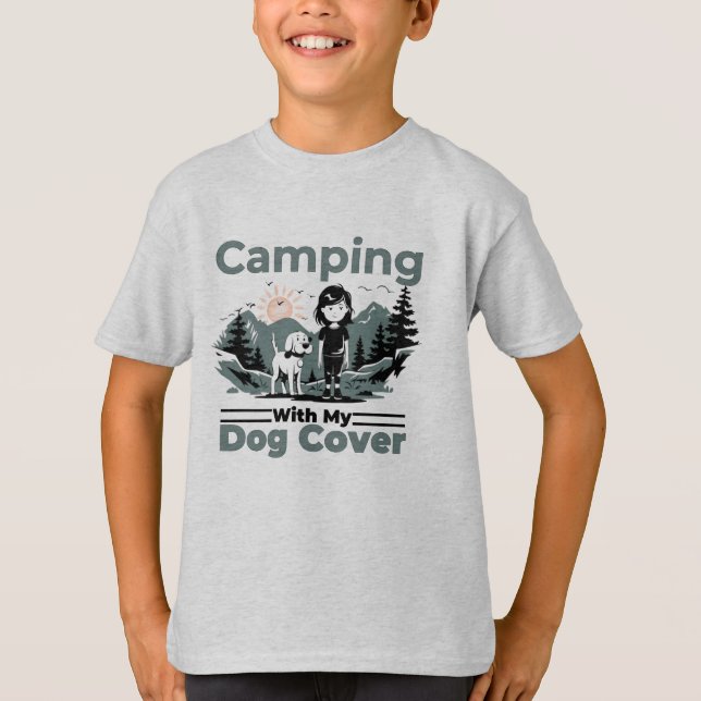 Camiseta Acampamento com a T-Shirt do Meu Filho de Cachorro (Frente)