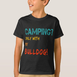 Camiseta Acampamento Com Cachorro Tent Motorhome Apenas Com