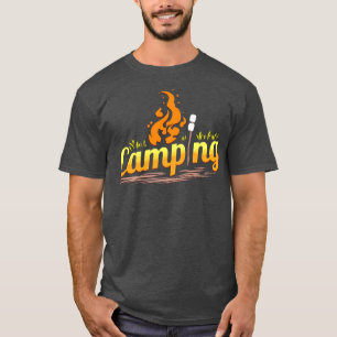 Camiseta Acampamento Com Campanha De Campfire E Marshmallow