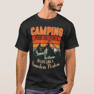 Camiseta Acampamento Com Ditos Para O Humor Do Campo Dos Ca