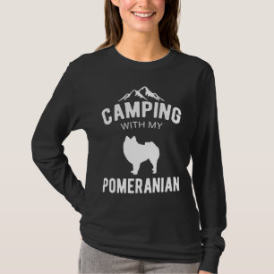 Camiseta Acampamento Com Meu Cachorro Pomerano Cachorro Pup