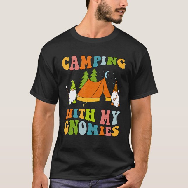Camiseta Acampamento Com Meu Gnomies Gnomo Camp Campfire Gr (Frente)