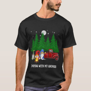 Camiseta Acampamento com minha aventura de acampamento Gnom