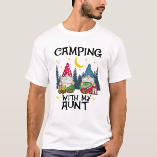 Camiseta Acampamento Com Minha Tia Engraçada Camp Homens