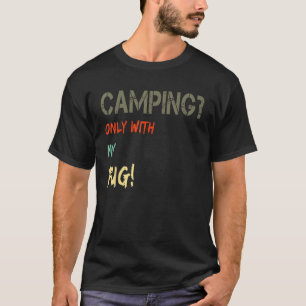 Camiseta Acampamento com o Dog Tent Motorhome Vintage apena