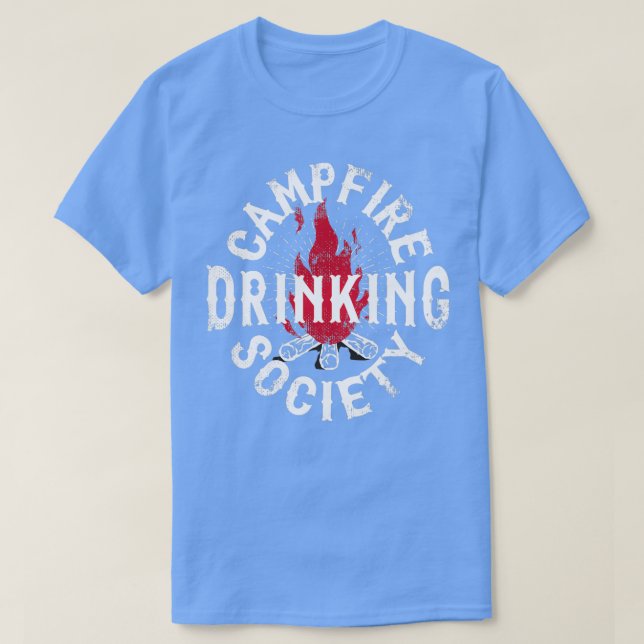 Camiseta Acampamento da Sociedade de Bebendos de Campfire (Frente do Design)