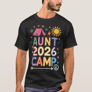 Camiseta Acampamento da Tia 2026 Férias de Família Verão Ca