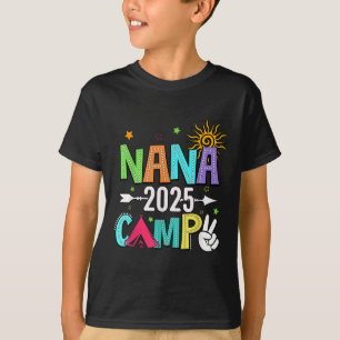 Camiseta Acampamento da Vovó 2025 Férias de Família Verão E