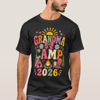 Camiseta Acampamento da Vovó 2026 Férias de Verão em Famíli