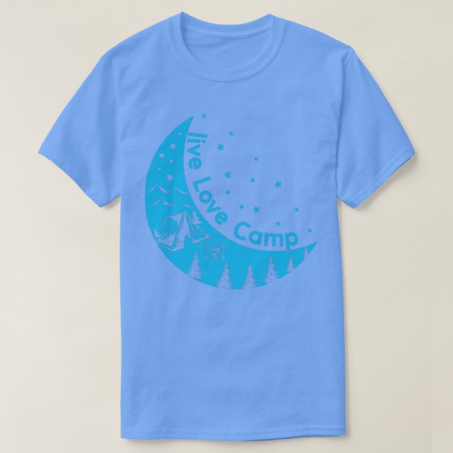 Camiseta Acampamento de Amor ao Vivo Tente no Acampamento d (Frente do Design)