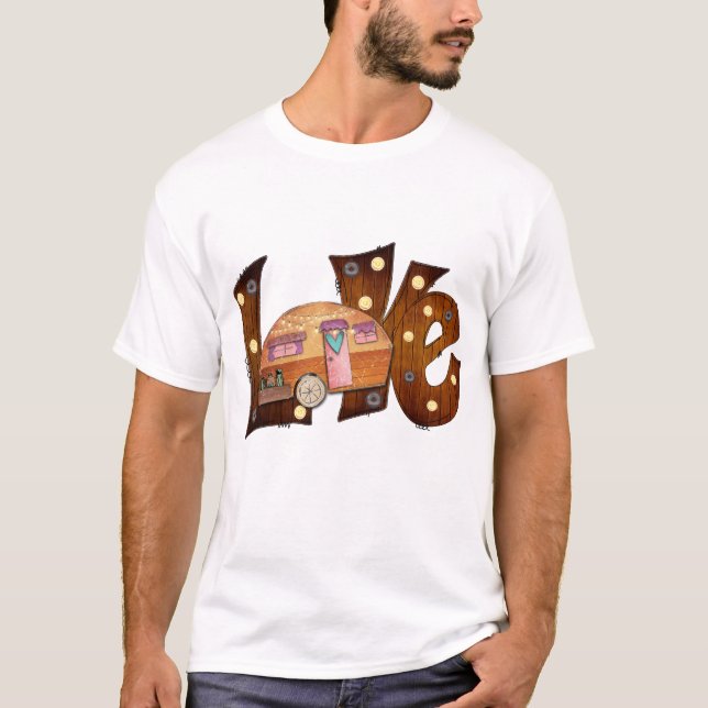 Camiseta Acampamento de amor Bonito (Frente)