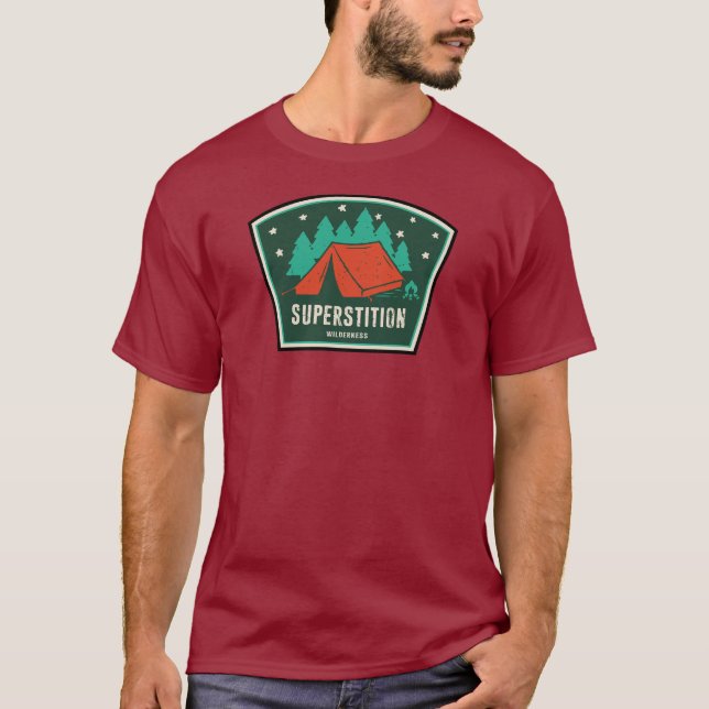 Camiseta Acampamento de Arizona de superstição (Frente)
