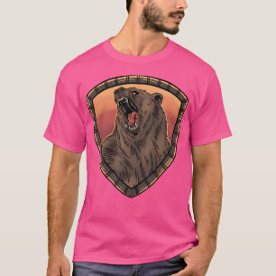 Camiseta Acampamento de Ataque Retro Vintage Grizzly Bear C
