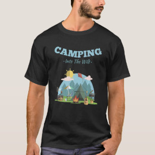 Camiseta Acampamento de Aventura de Caminho da Floresta Sel
