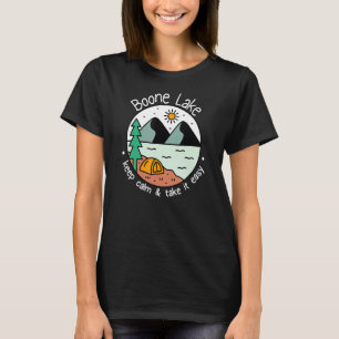 Camiseta Acampamento de Barco de pesca, leve o lago de boon