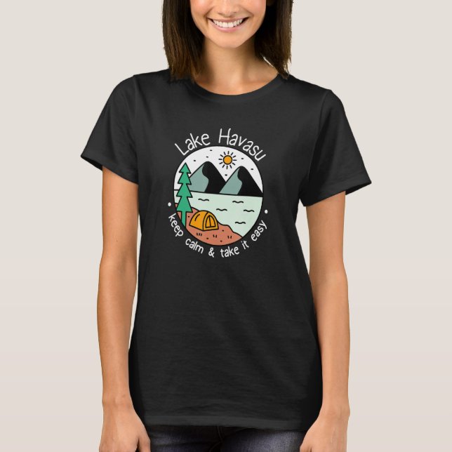 Camiseta Acampamento de Barcos de pesca - Calma Lago Havasu (Frente)