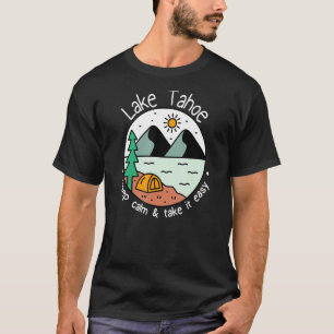 Camiseta Acampamento de Barcos de pesca - Calma, Lago Tahoe