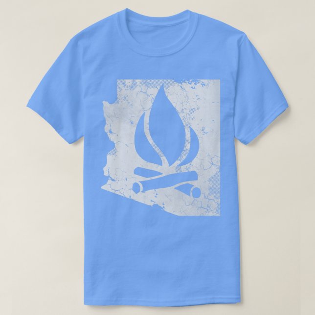 Camiseta Acampamento de Bombeiros do Campo de Mapeamento do (Frente do Design)