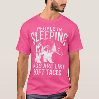 Camiseta Acampamento de Dormência de Taco Suave com Urso Gr
