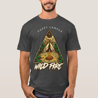 Camiseta Acampamento de Fogo Selvagem triângulo menino
