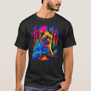 Camiseta Acampamento de Gato Siames