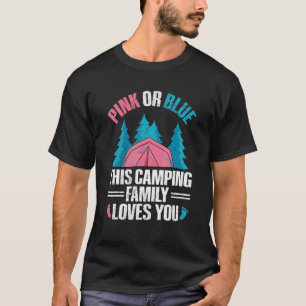 Camiseta Acampamento de Gênero Citação Revelada para uma Fa