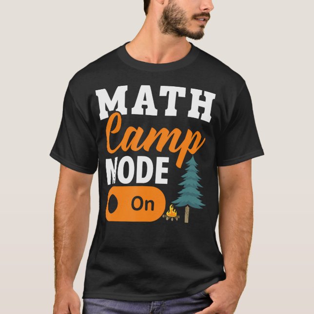 Camiseta Acampamento de Matemática Matemático Acampante Mat (Frente)